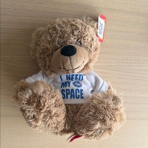 NASA Plush Teddy Bear with White Shirt - "I Need My Space"